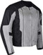 Advanced Vance VL1627 3-Season Mesh/Textile CE Armor Motorcycle Jacket - sliver/back