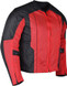 Advanced Vance VL1627 3-Season Mesh/Textile CE Armor Motorcycle Jacket - black/red