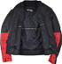 Advanced Vance VL1627 3-Season Mesh/Textile CE Armor Motorcycle Jacket - black/red - front open view