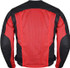 Advanced Vance VL1627 3-Season Mesh/Textile CE Armor Motorcycle Jacket - black/red - back view