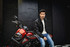 Vance Leather VL551B Men's Sven Bomber Black Waxed Premium Cowhide Motorcycle Leather Jacket with Removeable Hood  - pic 5