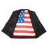 High-Mileage-HMM914P-Men's-Zipper-Snap-Closure-Leather-Club-Vest-padding-Quick Access-American-Flag-Liner-open-front