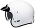 HJC-V31-Solid-Open-Face-Motorcycle-Helmet-White-Side-Visor-View