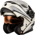 Gmax-MD-01S-Transistor-Snow-Modular-Helmet-with-Electric-Shield-White-Grey-Black-front-visor