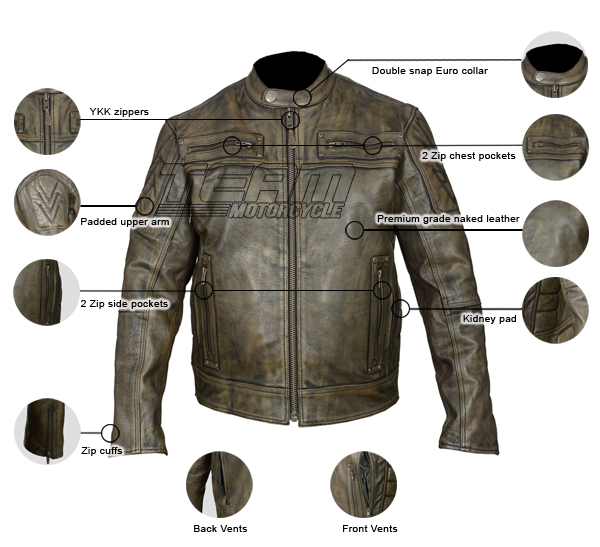 High Mileage HMM542DB Men's Distressed Brown Premium Cowhide Vented and ...