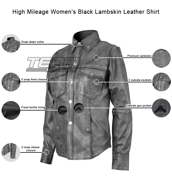 high-mileage-womens-black-lambskin-leather-shirt-description-infographics.jpg