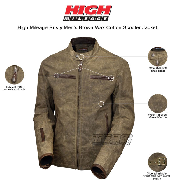 mens wax motorcycle jacket