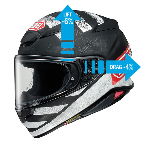 shoei helmet AERODYNAMICS