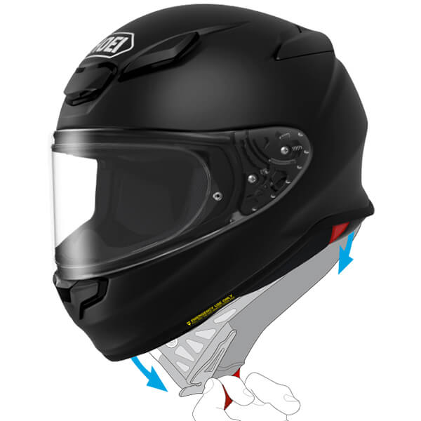 shoei helmet EMERGENCY QUICK RELEASE SYSTEM 