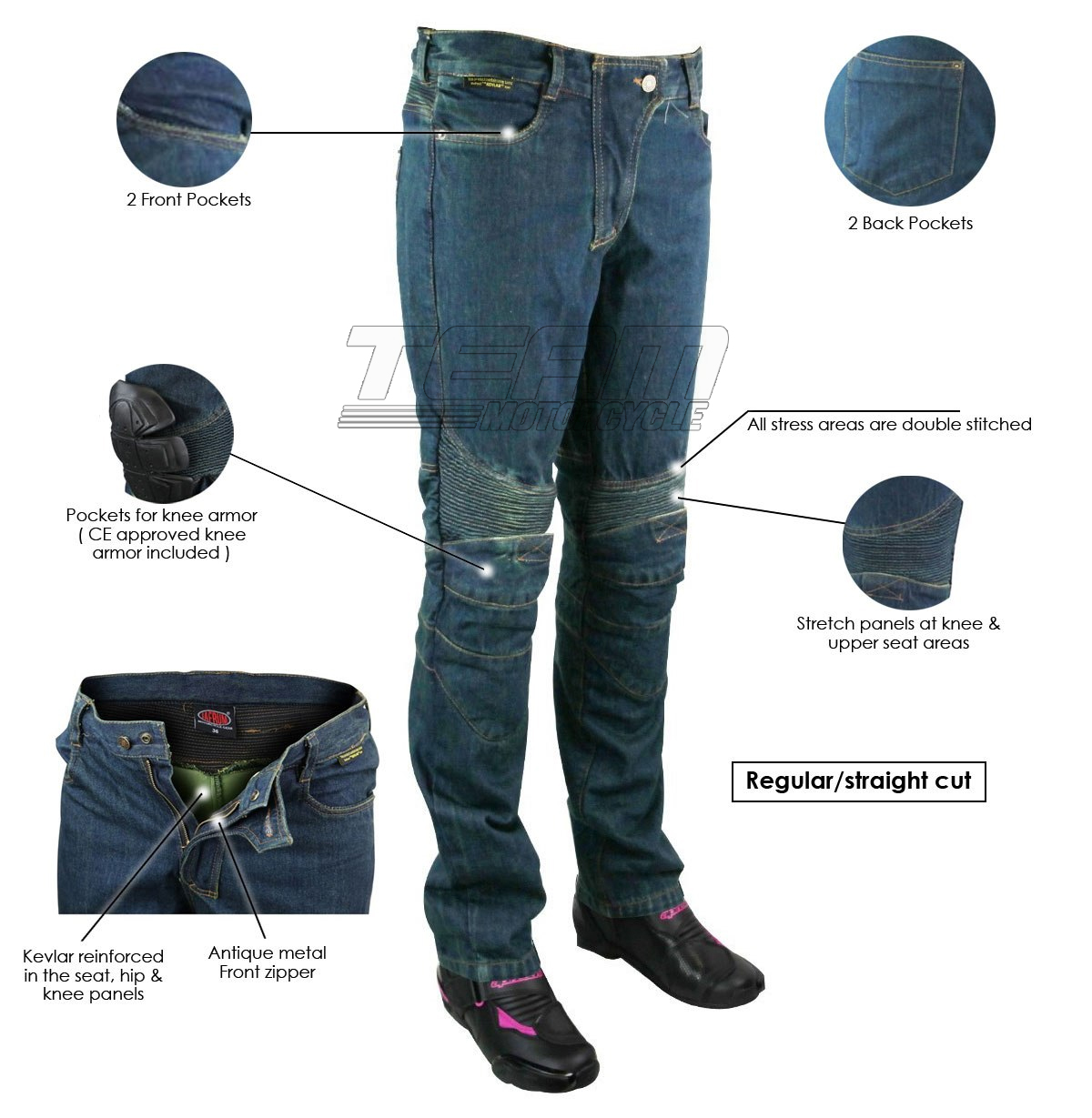 kevlar motorbike jeans