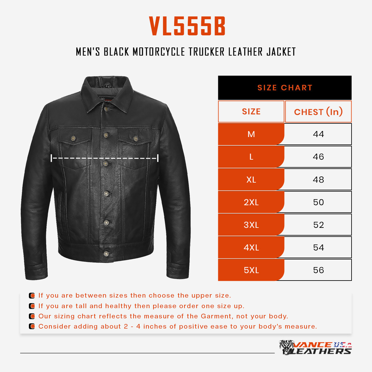 Motorcycle Leather Suit's Size Measurement Guide