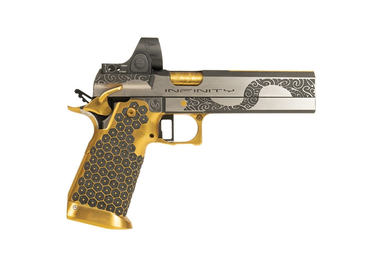 INFINITY FIREARMS ZOOTIEZ 45ACP PISTOL WITH TRIJICON SRO