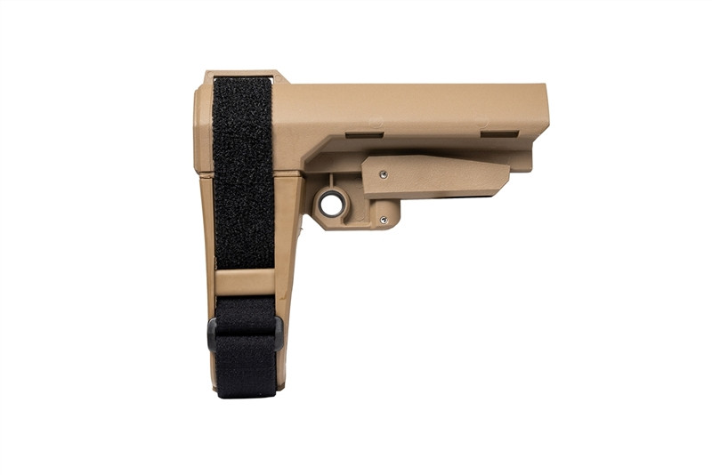 SB TACTICAL SBA3 BRACE WITHOUT BUFFER TUBE - TAN