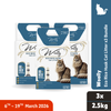 Woolly Eco Rice Husk Cat Litter x3 Bundle