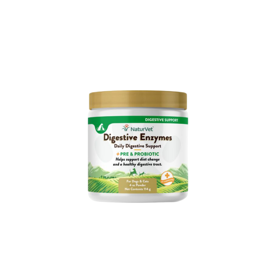 NaturVet Digestive Enzymes Probiotics & Prebiotics 4oz (old label)