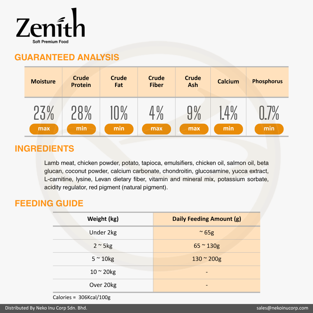 Zenith Soft Kibble Adult Small Breed 1.2kg