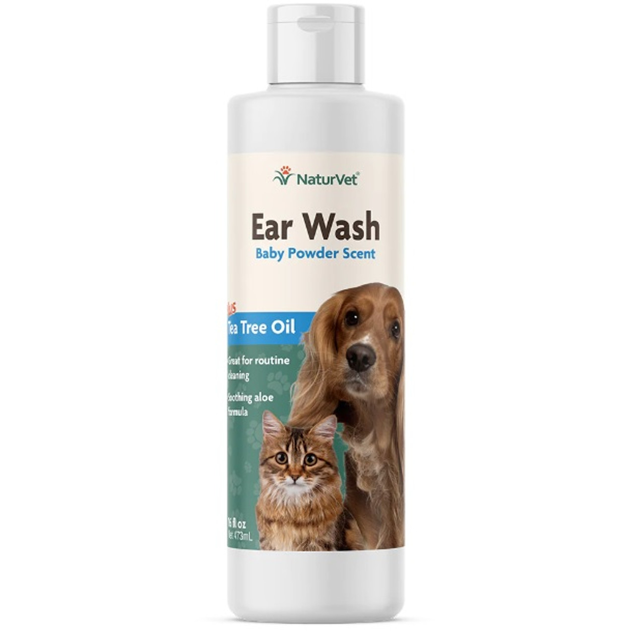 NV Ear Wash Tea Tree w/ Baby Powder 16oz.(473ml)