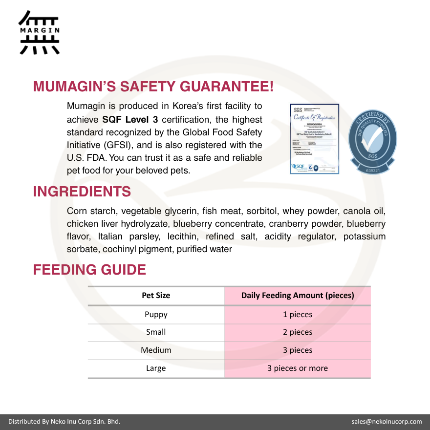 Mumargin Soft Dental Gum Blueberry 270g