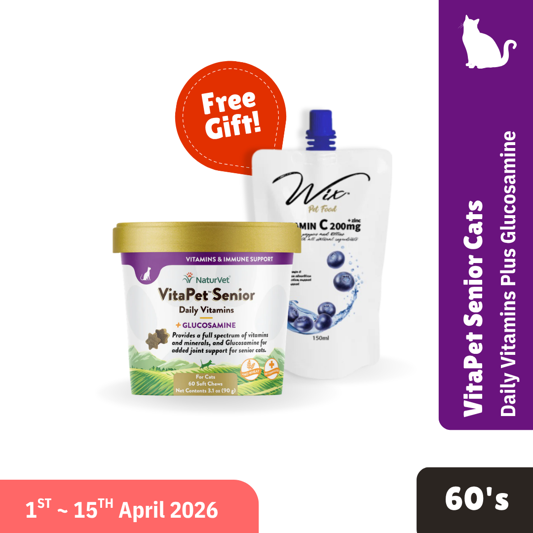Free Gift! NV VitaPet Senior Daily Vitamins Cat Soft Chews 60's
