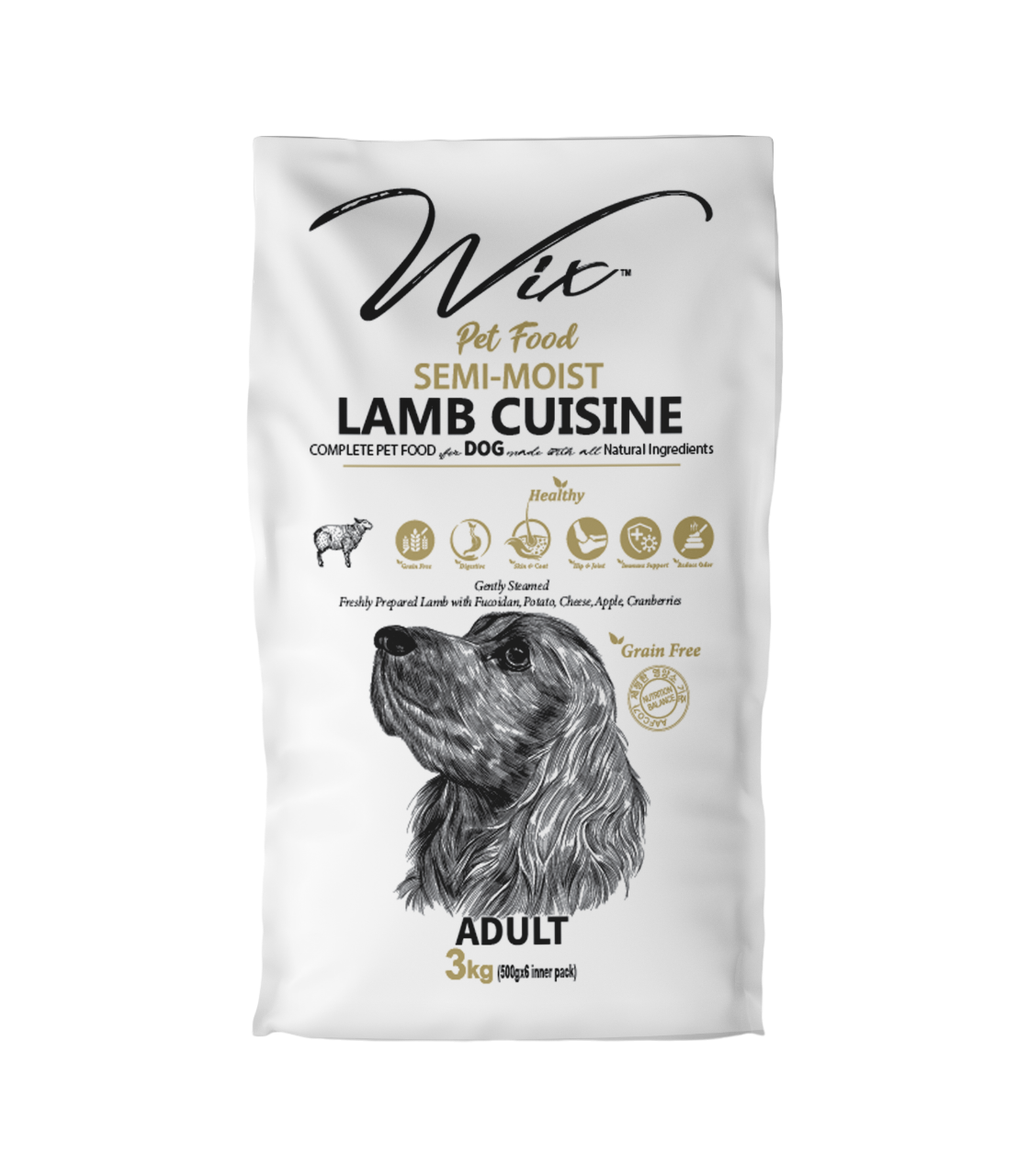 Wix Semi-Moist Fucoidan Adult Lamb (EXP: 2 June 2026) x2 Bundle