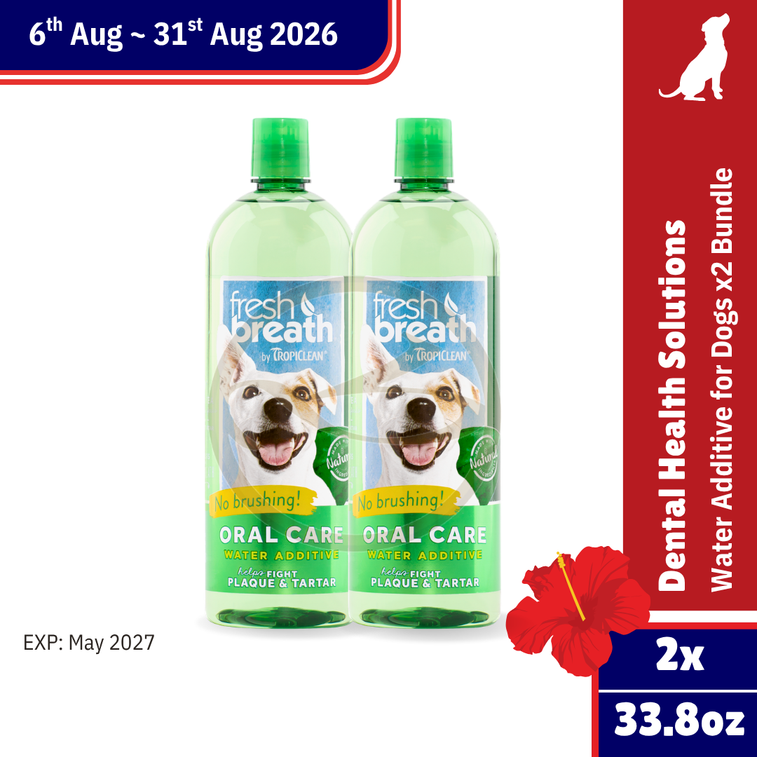 Merdeka Sale! Tropiclean Water Additive 33.8oz.(1 liter) Bundle