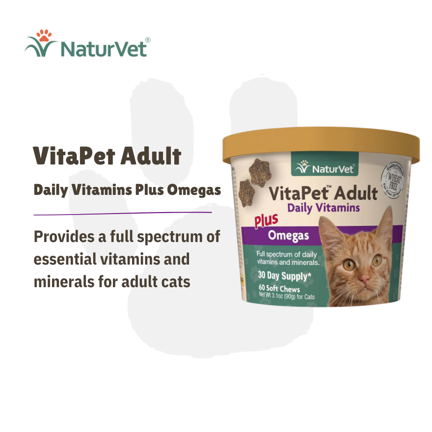 Free Gift! NV VitaPet Adult Plus Omegas Cat Soft Chew 60's