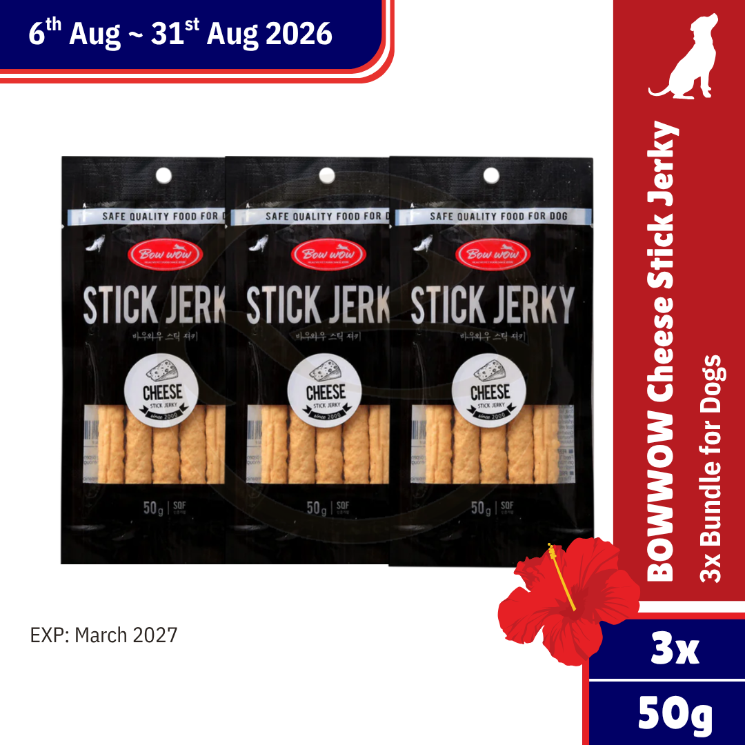 Merdeka Sale! BowWow Cheese Stick (5pc) x3 (EXP: MARCH 2027)