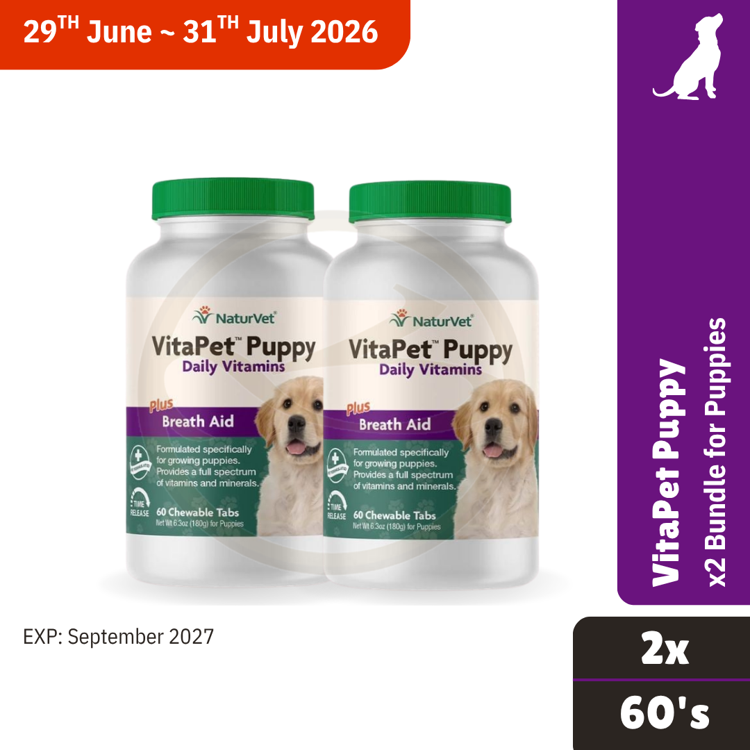 NV TR Vita Pet Puppy 60 Tablets 2x Bundle (EXP: September 2027)