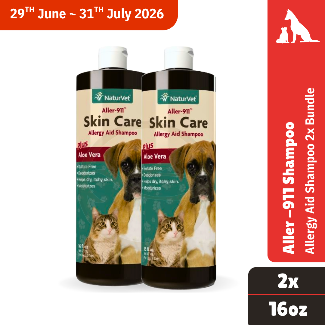 NaturVet Aller-911 Shampoo 16oz. 2x Bundle