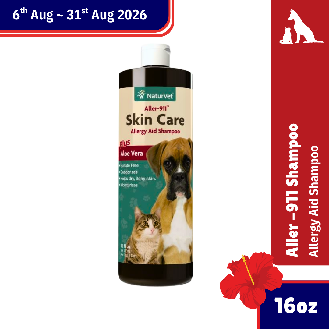 Merdeka Sale! NaturVet Aller-911 Shampoo 16oz.