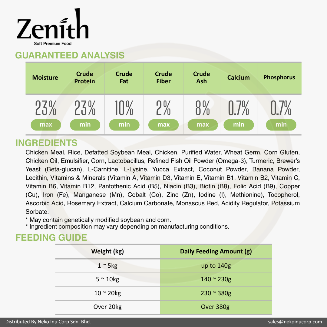 Zenith Original Senior Chicken & Lamb 1.2kg