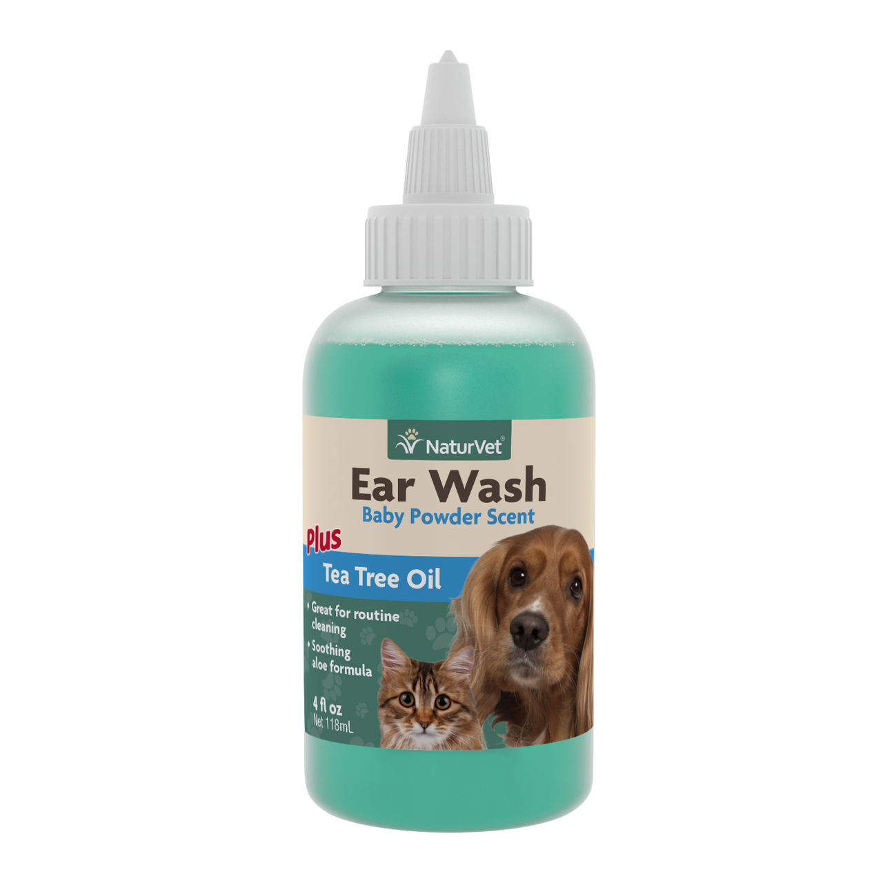 NV Ear Wash Tea Tree w/ Baby Powder 4oz(118ml)