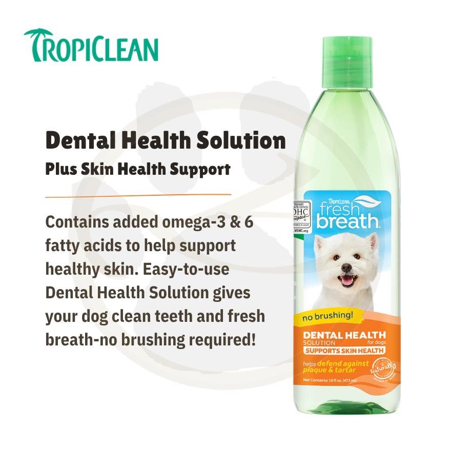 Tropiclean Water Additive Plus Skin & Coat 16oz(473ml)