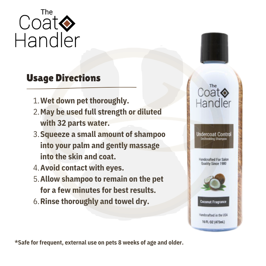 The Coat Handler Undercoat Control DeShedding Shampoo 32:1 16oz(476ml)