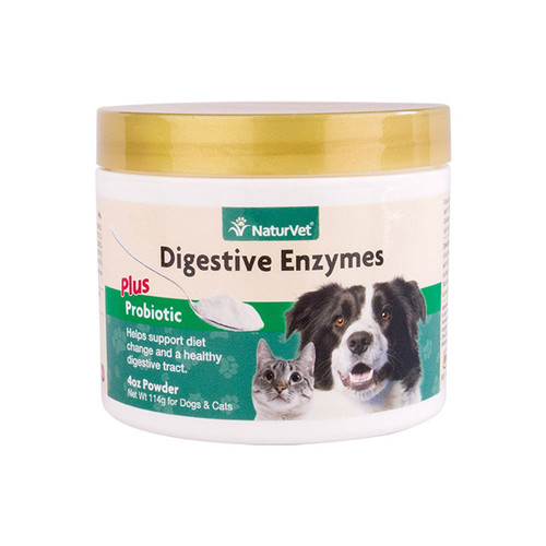 NaturVet Digestive Enzymes Probiotics & Prebiotics 4oz