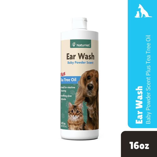 NV Ear Wash Tea Tree w/ Baby Powder 16oz.(473ml)