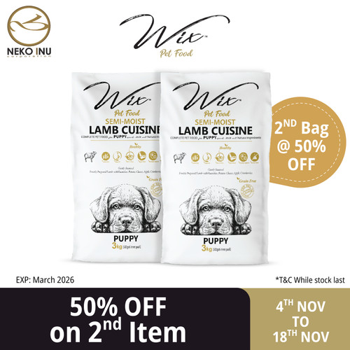 BUNDLE DEAL! Wix Semi-Moist Fucoidan Puppy 3kg (EXP: MARCH 2026)