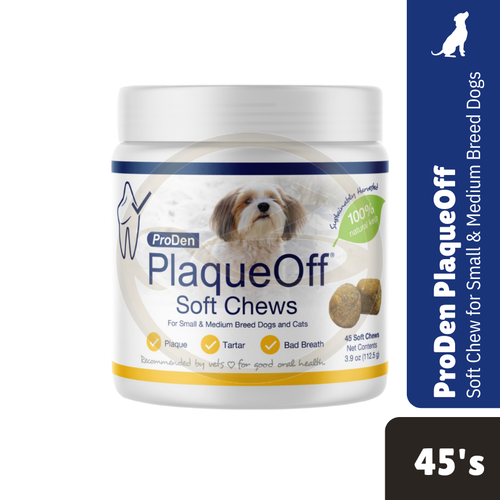 ProDen PlaqueOff Small & Medium Breed Dog Soft Chew 45's