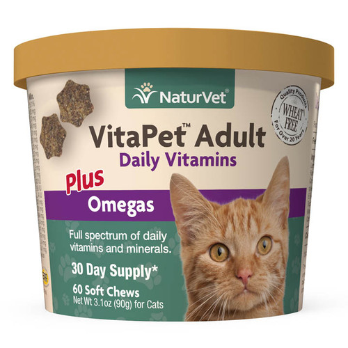 NV VitaPet Adult Plus Omegas Cat Soft Chew 60's