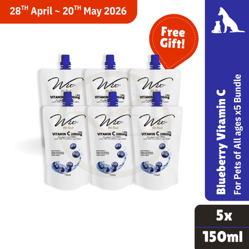 Wix Blueberry Vitamin C (Cat & Dog) 150ml x5 Bundle