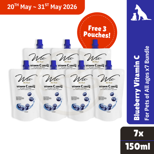 Wix Blueberry Vitamin C (Cat & Dog) 150ml x7 Bundle