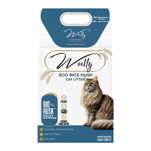 Eco friendly rice husk cat litter - Woolly