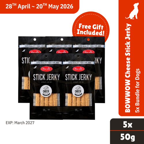 BUNDLE DEAL! BowWow Cheese Stick (5pc) x5 (EXP: MARCH 2027)