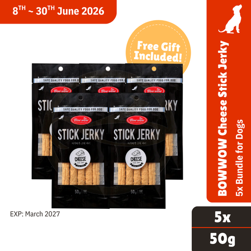 BUNDLE DEAL! BowWow Cheese Stick (5pc) x5 (EXP: MARCH 2027)