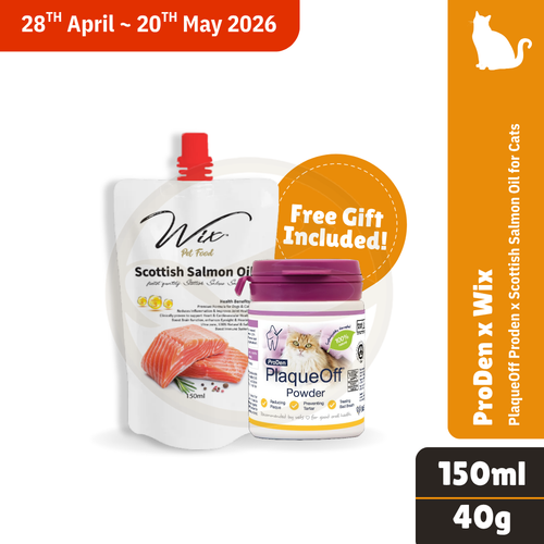 BUNDLE DEAL! ProDen PlaqueOff x Wix Scottish Salmon Oil for Cats