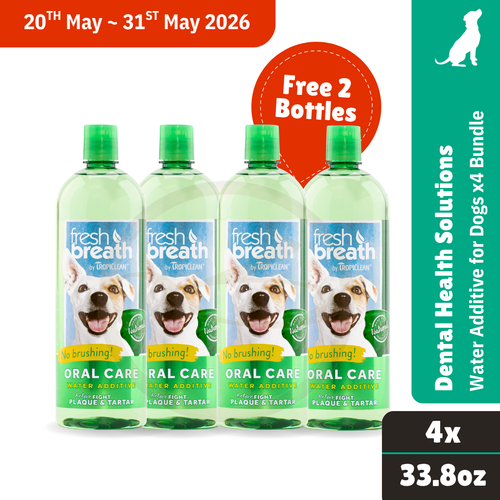 Tropiclean Water Additive 33.8oz.(1 liter) x4 Bundle