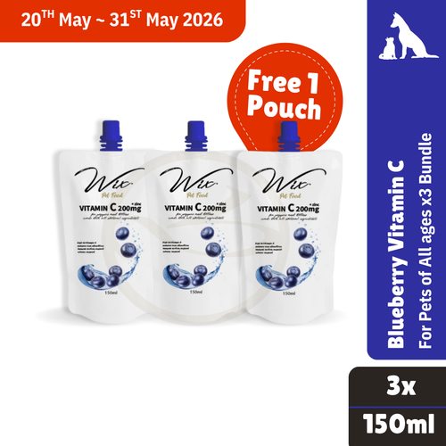 Wix Blueberry Vitamin C (Cat & Dog) 150ml x3 Bundle