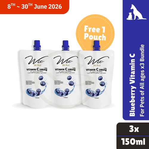 Wix Blueberry Vitamin C (Cat & Dog) 150ml x3 Bundle