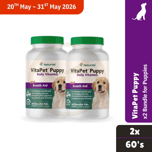 NV TR Vita Pet Puppy 60 Tablets 2x Bundle