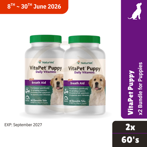 NV TR Vita Pet Puppy 60 Tablets 2x Bundle
